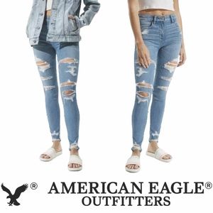 AE Distressed Hi-Rise Jegging